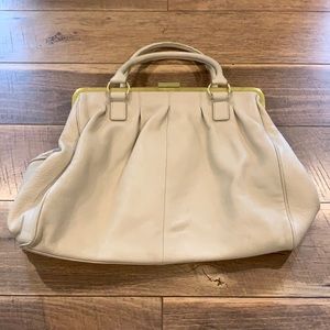 Large leather satchel BCBG